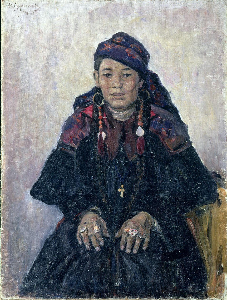 Egy kozák nő portréja, 1909 alkotó: Vasilij Ivanovic Surikov