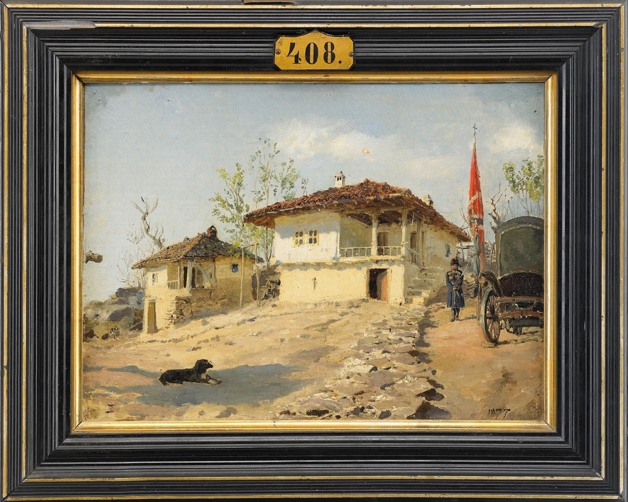 A doni kozákok vezérkara Bulgáriában 1877-ben, 1877-ben alkotó: Vasilij Dmitrievich Polenov
