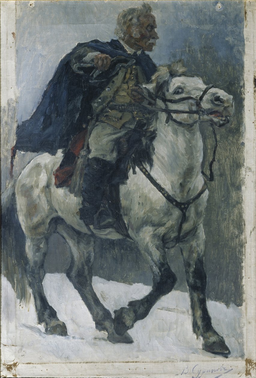 Alekszandr Szuvorov lóháton, 1897-1898 alkotó: Vasilij Ivanovic Surikov