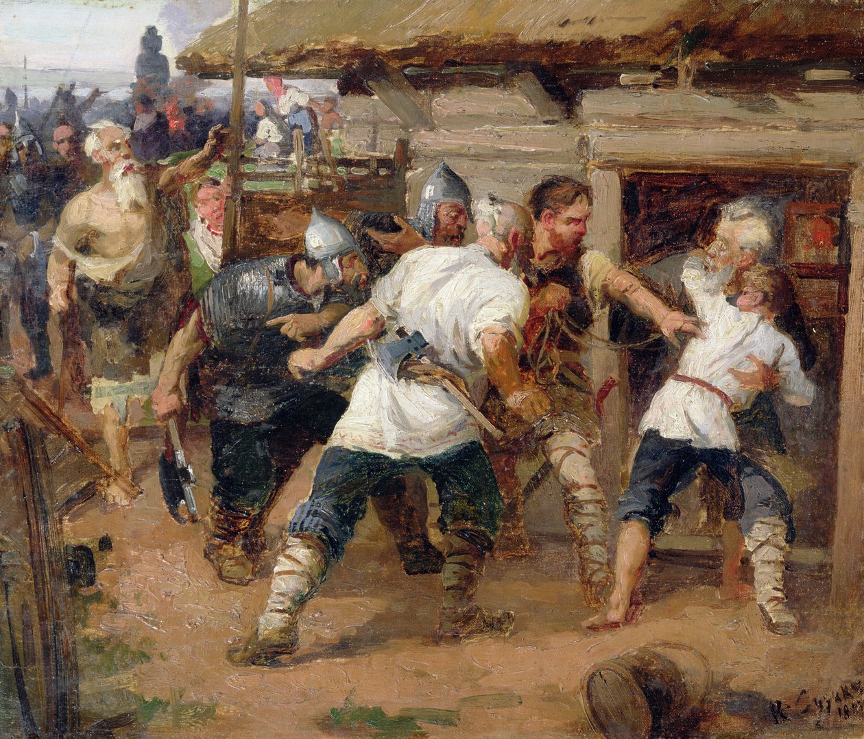 A pogányok megölték Kijevi Rusz első keresztényeit alkotó: Vasilij Ivanovic Surikov