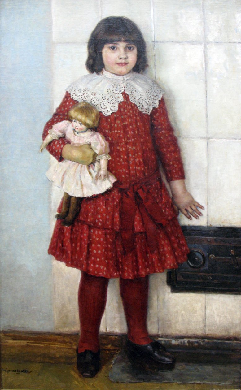 O.V. portréja Surikova gyerekként német: O.V. Surikova gyermekkorban: .. n alkotó: Vasilij Ivanovic Surikov