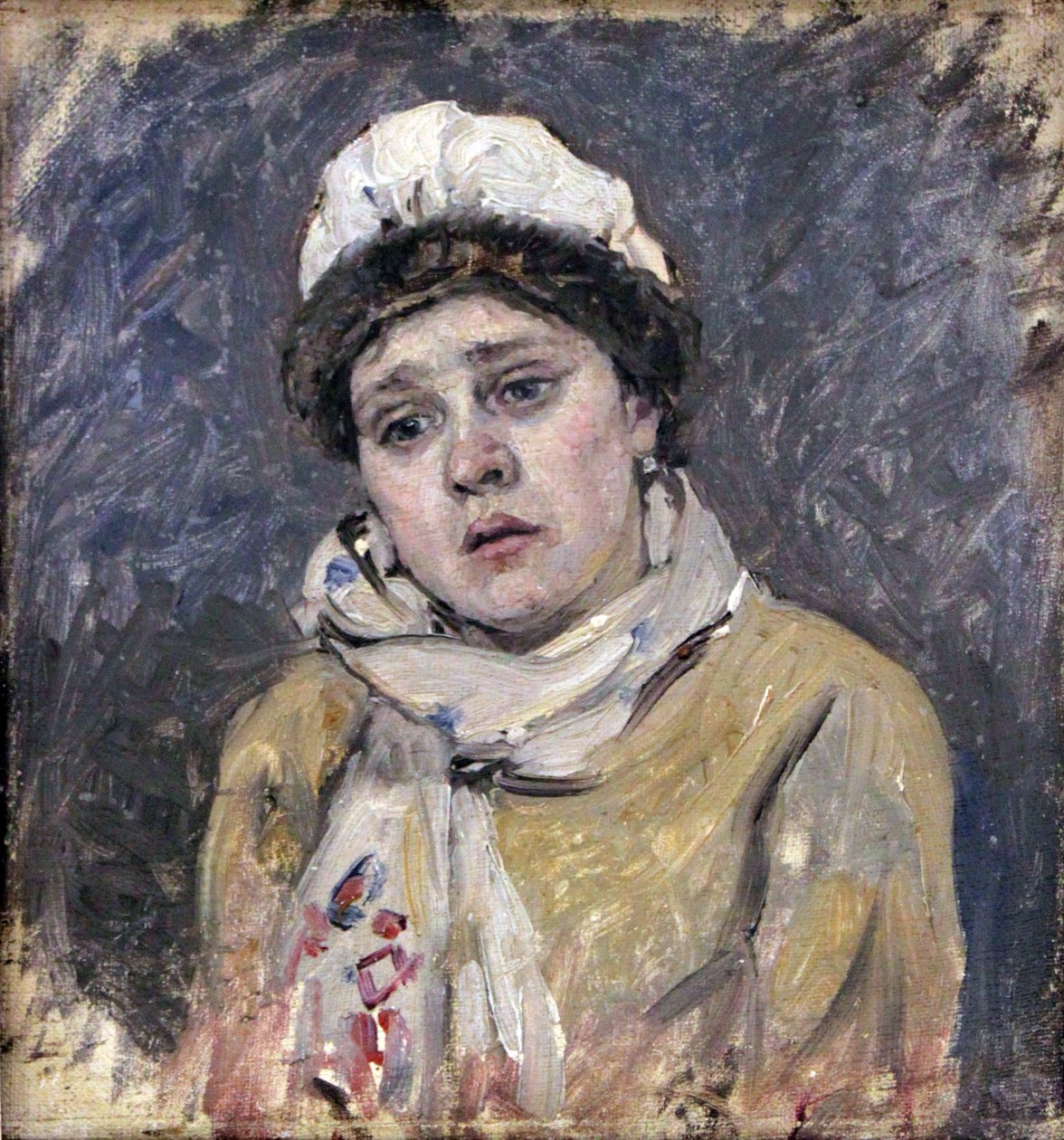 A szakállas íjász, Etude felesége a Strelitz kivégzésének képregényére, 1881n alkotó: Vasilij Ivanovic Surikov