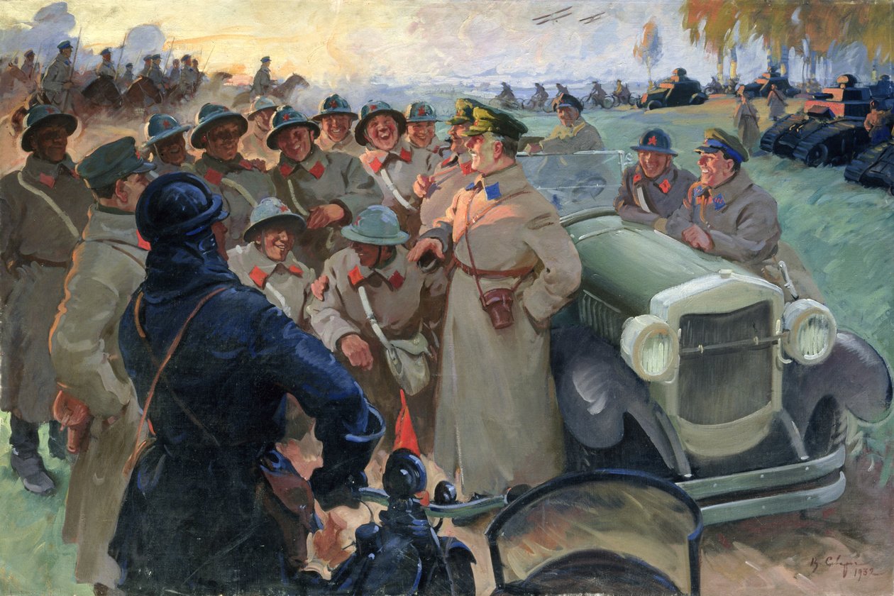 Kliment Vorosilov (1881-1969) ő Manőverek alkotó: Vasily Semyonovich Svarog