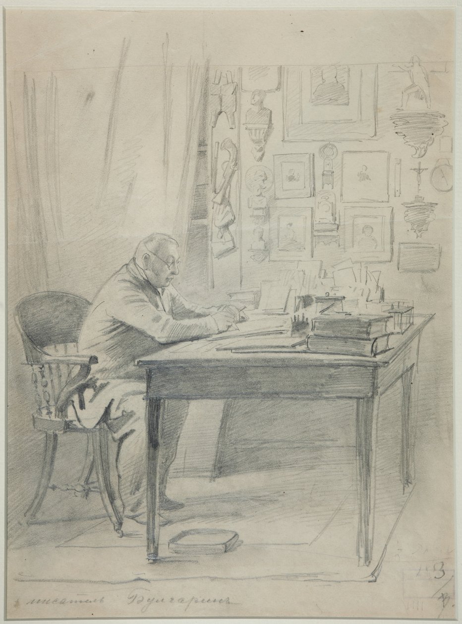 A szerző portréja, Faddei Bulgarin 1789-1859, 1840-es évek alkotó: Georg Wilhelm Timm