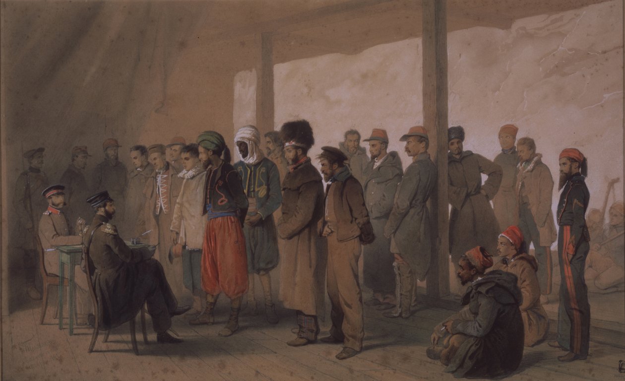 A kihallgatás, 1855 alkotó: Georg Wilhelm Timm