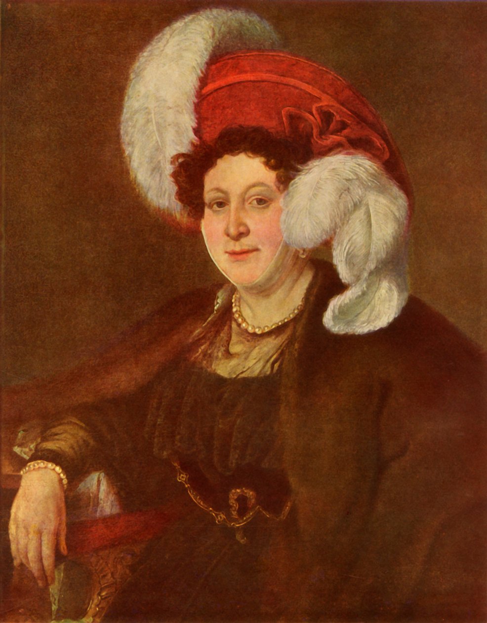V. A. Zubova grófnő portréja, 1834, 1965. alkotó: Vasily Tropinin