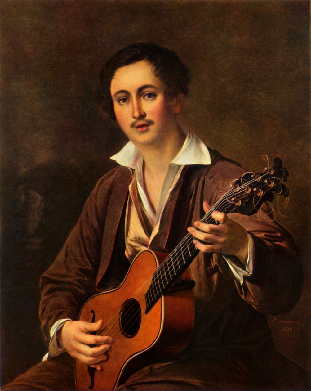 A gitáros, 1820-as évek, 1965. alkotó: Vasily Tropinin