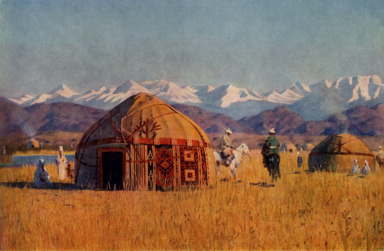 Kirgiz yourta a Chu folyó mellett, 1869-1870, 1965. alkotó: Vasily Vereshchagin