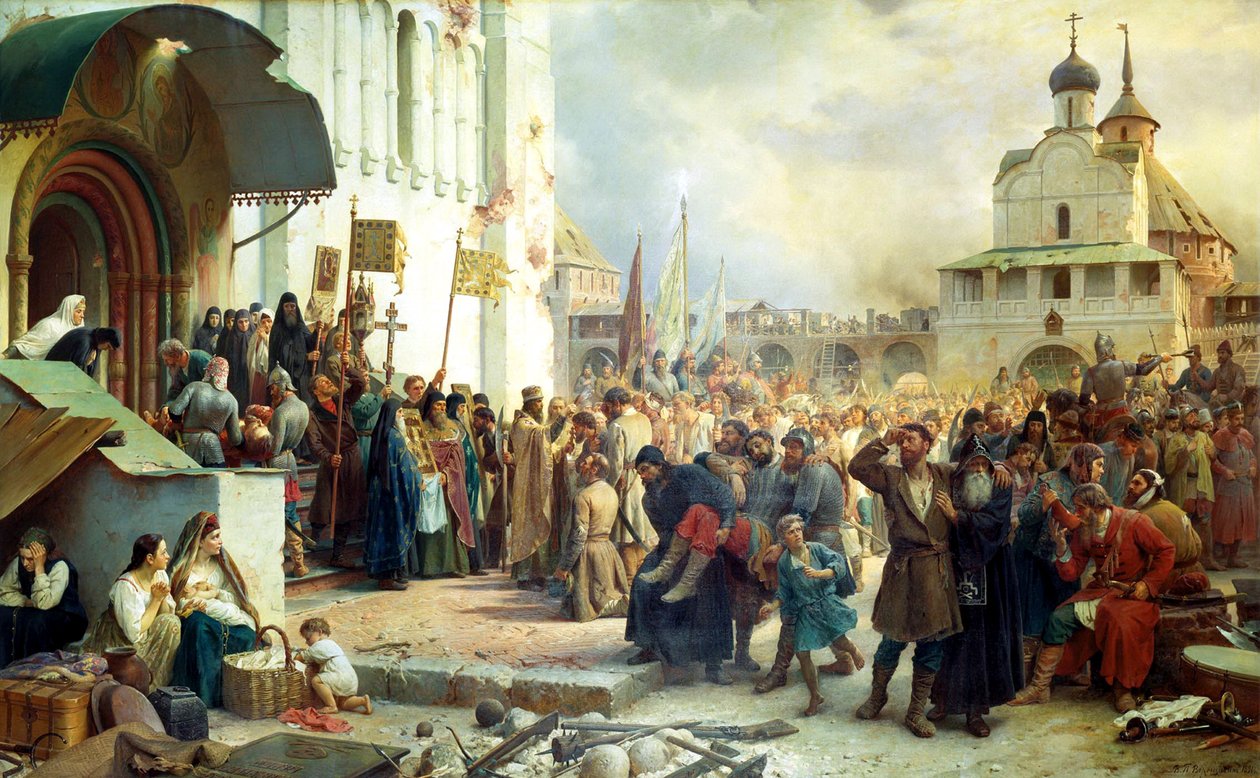 A Szentháromság ostroma Sergius Lavra Sergiev Posadban, 1891. alkotó: Vasily Vereshchagin