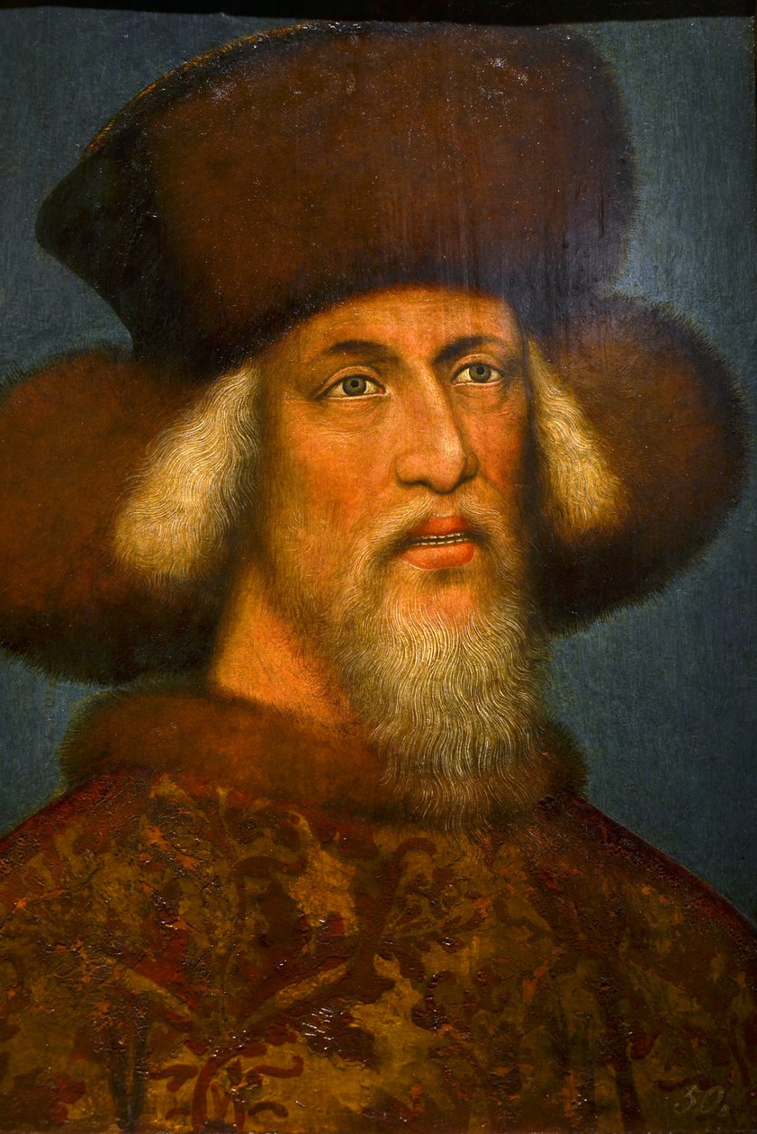 Zsigmond császár arcképe, Csehország, 1430-1437 körül, korábban Pisanellónak tulajdonították. Olaj és tempera pergamenen és fán. Most a bécsi Kunsthistorisches Museumban. alkotó: Vassil Vassil