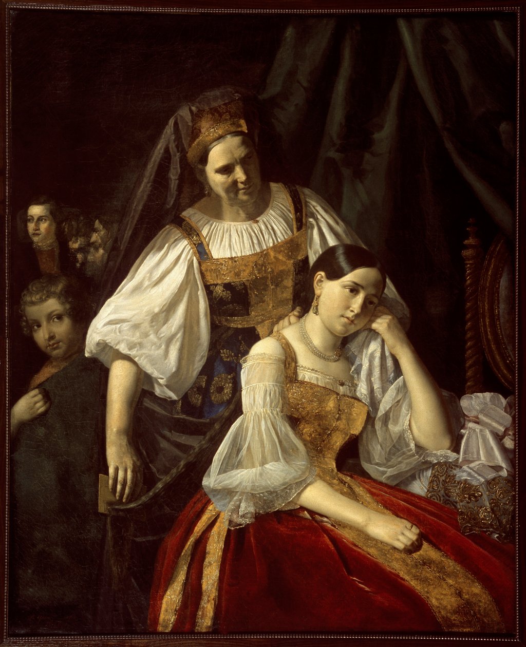 ""Utazási előkészületek"" Vaszilij Feklistov (Feklistov) festménye (XIX. század) 1848 Mérete 141x114 cm Állami Orosz Múzeum, Szentpétervár (Pétervár) alkotó: Vassili Feklistov