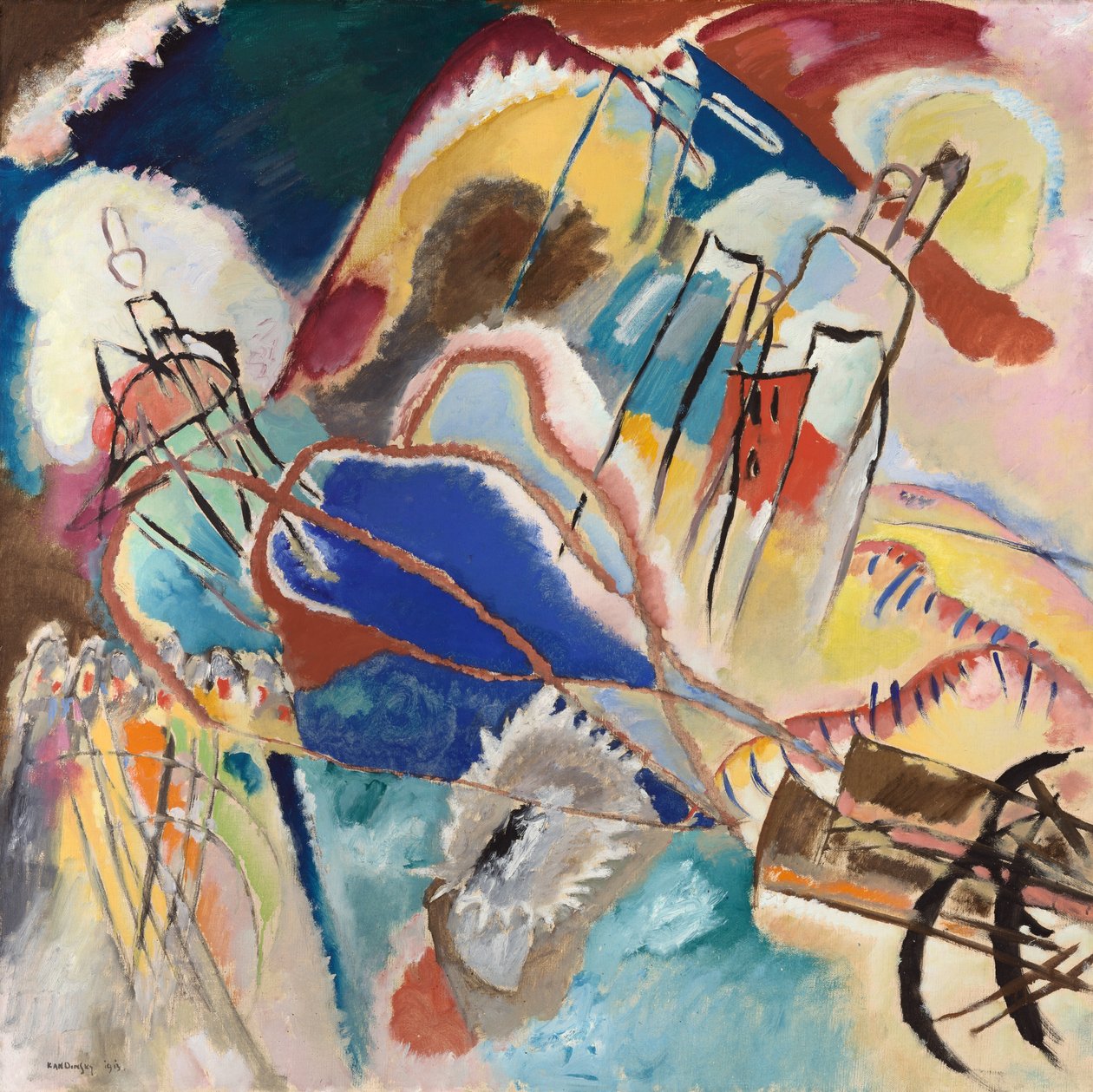 Improvizáció 30. ágyúk, 1913. alkotó: Wassily Kandinsky
