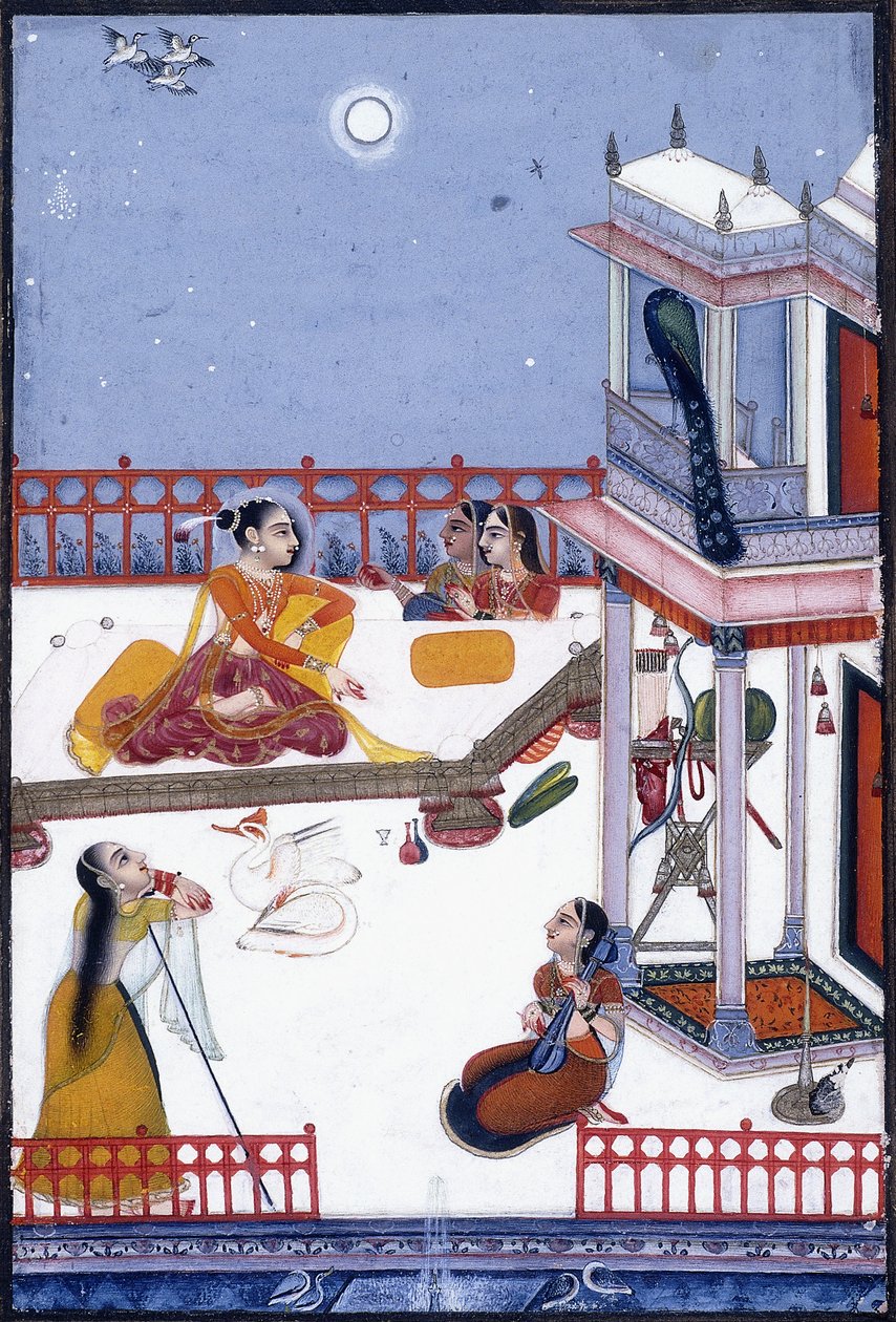 Adano Putra, Dipak Raga lánya, 1730-50 körül (gouache) alkotó: Vassily Nikolayevich Yakovlev