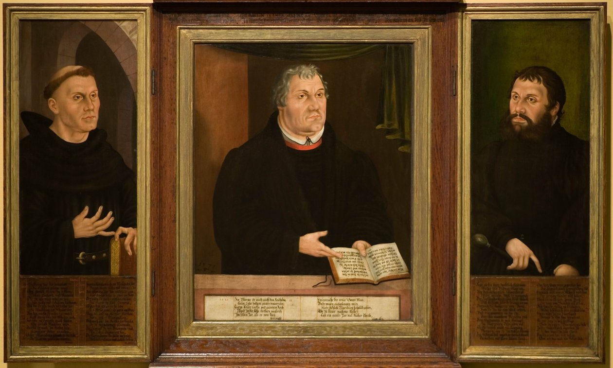 A Luther-szentély, triptichon, 1572 alkotó: Veit Thiem