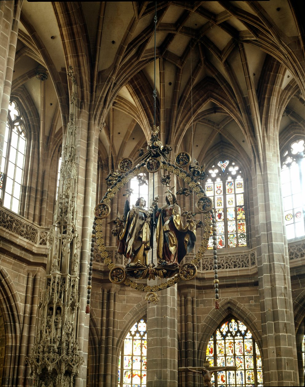 Angyali üdvözlet Felfüggesztett szobra Veit Stosstól (1455-1533) St. Lawrence Church, Nürnberg, Németország alkotó: Veit or Wit Stoss