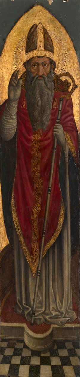 Szent püspök egy augustinusi oltárképről alkotó: Venetian
