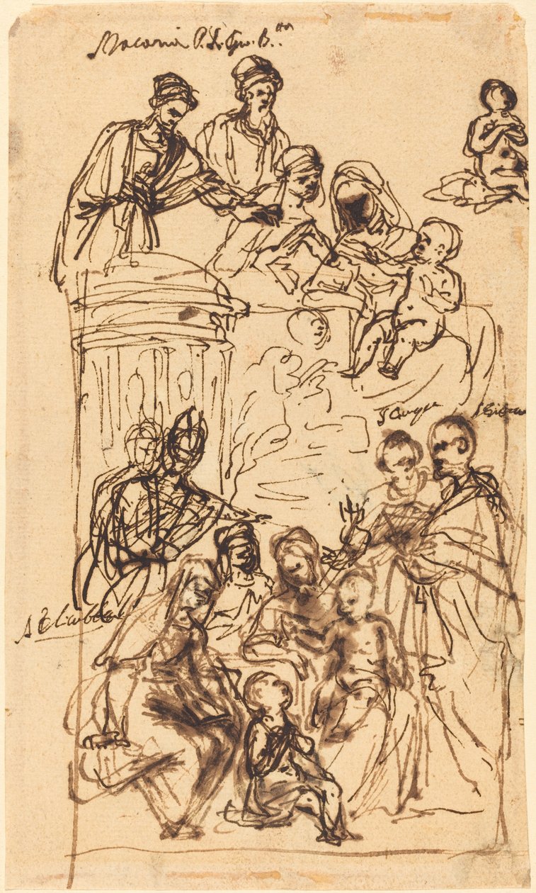 A Madonna és a gyermek a szentekkel alkotó: Venetian 17th Century