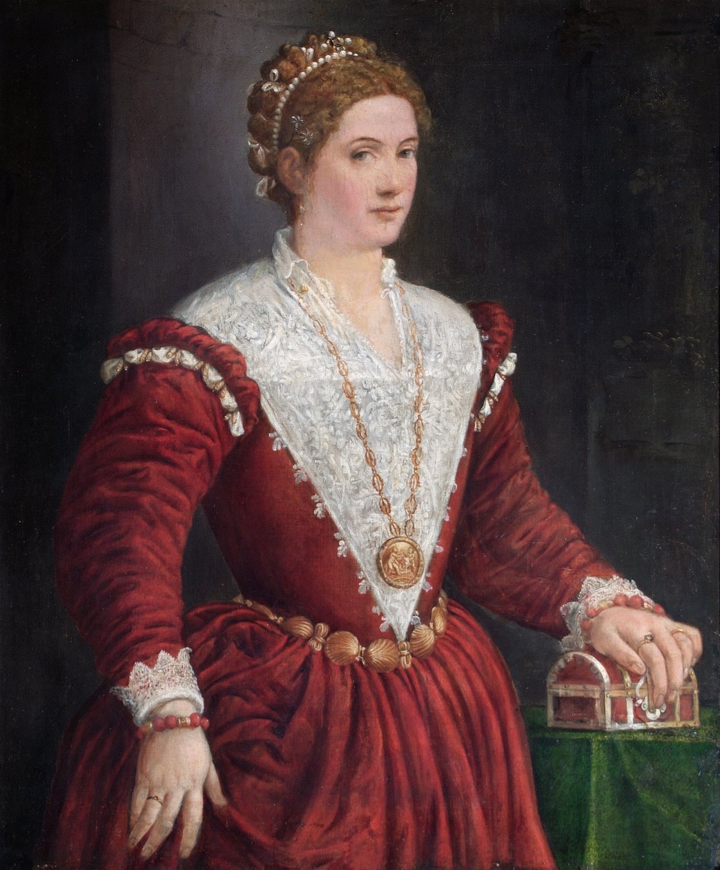 Egy ismeretlen hölgy (olaj, vászon) alkotó: Venetian School