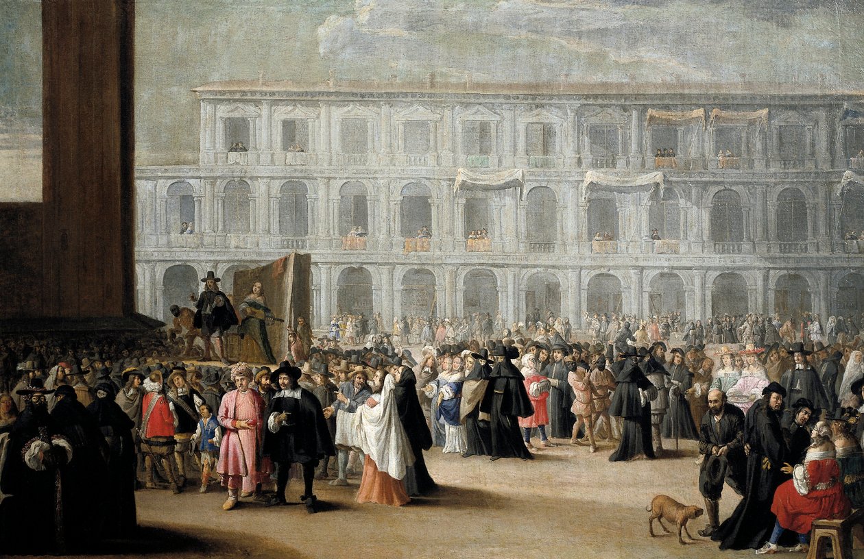 Karnevál a velencei Szent Márk téren alkotó: Venetian School