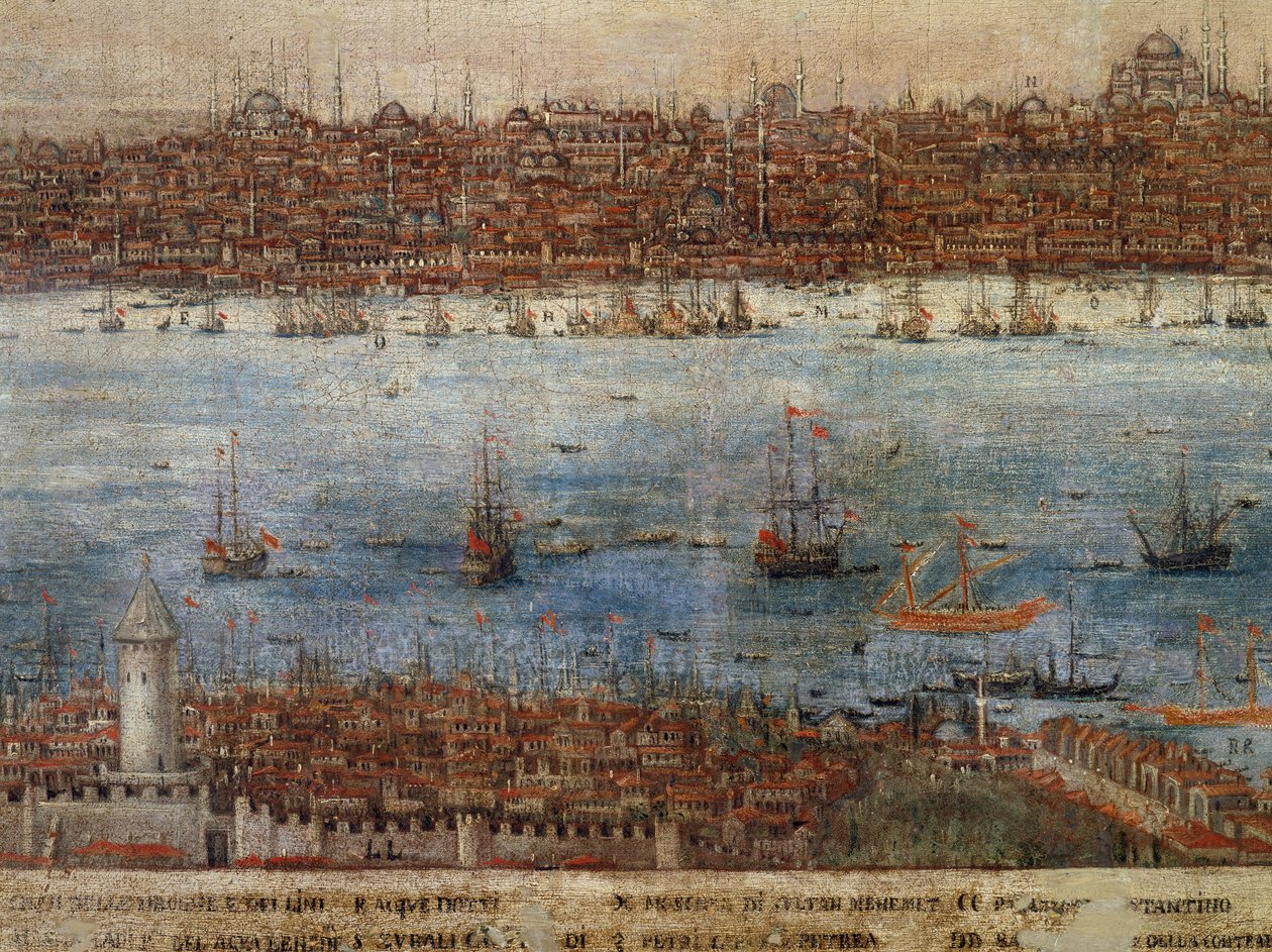 Konstantinápoly, ismeretlen velencei művész festménye, Törökország alkotó: Venetian School