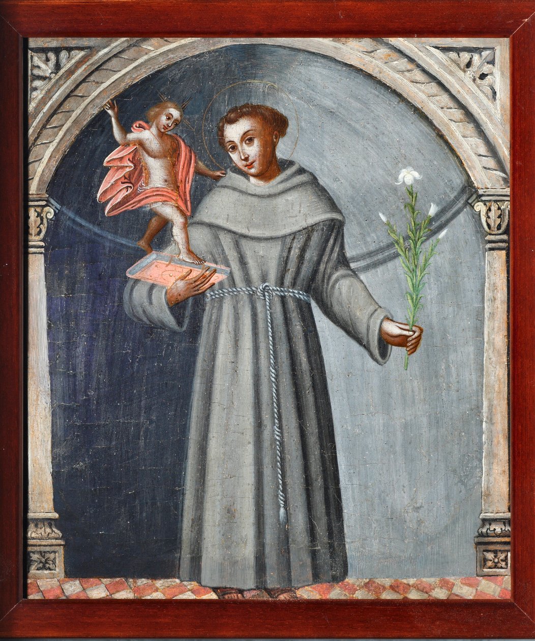 Páduai Szent Antal és Jézus (Festmény alkotó: Venetian School
