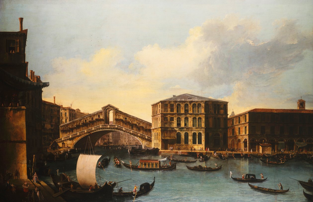 A Rialto-híd, Velence, északról, 1753 alkotó: Venetian School