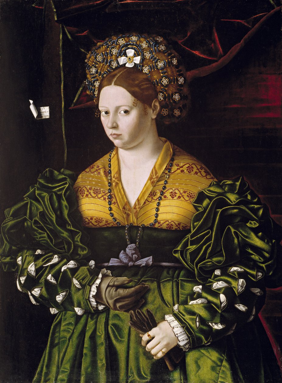Egy zöld ruhás hölgy portréja alkotó: Veneto Bartolomeo