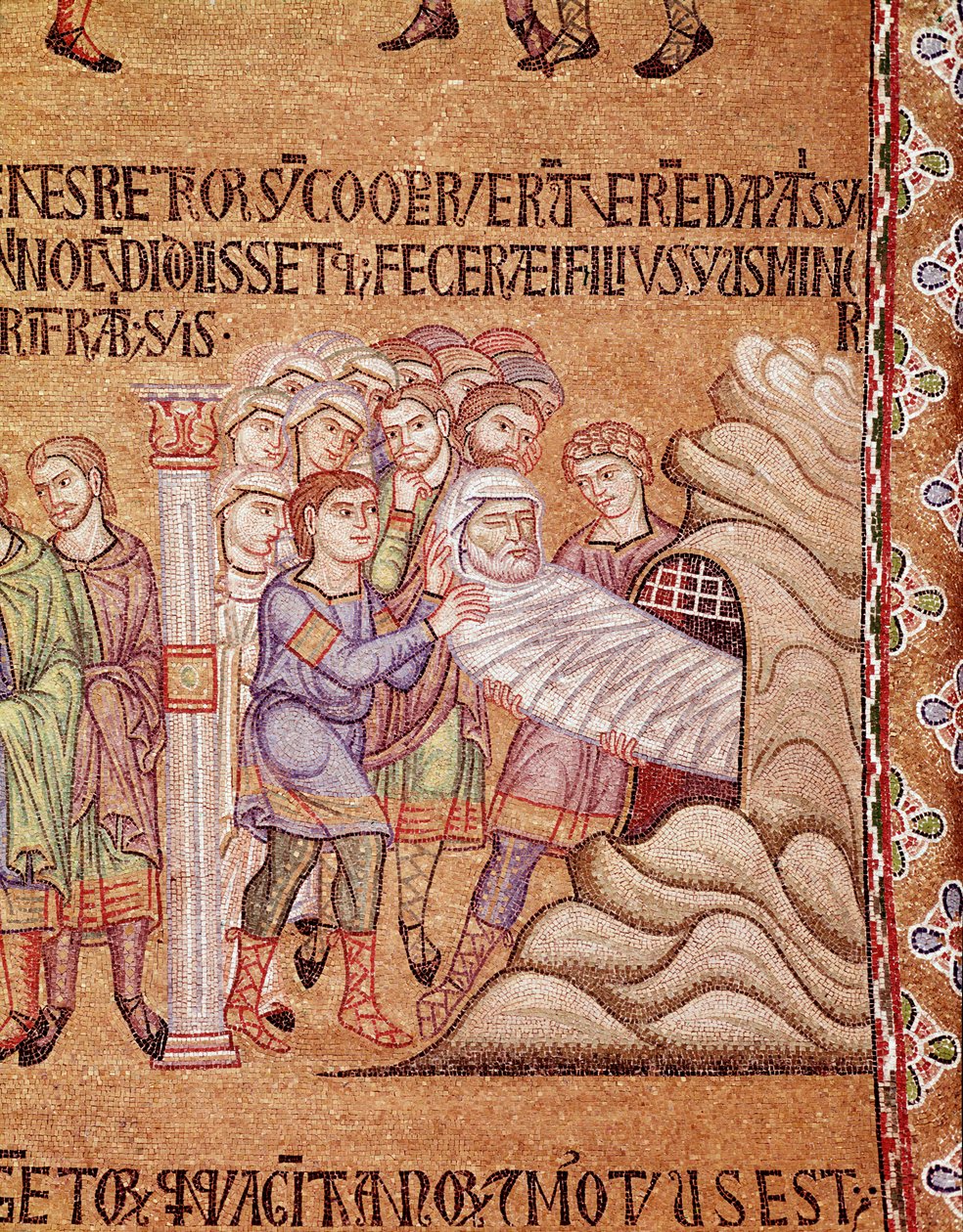 Noé élete, Noé halála és temetése (mozaikrészlet alkotó: Veneto Byzantine School