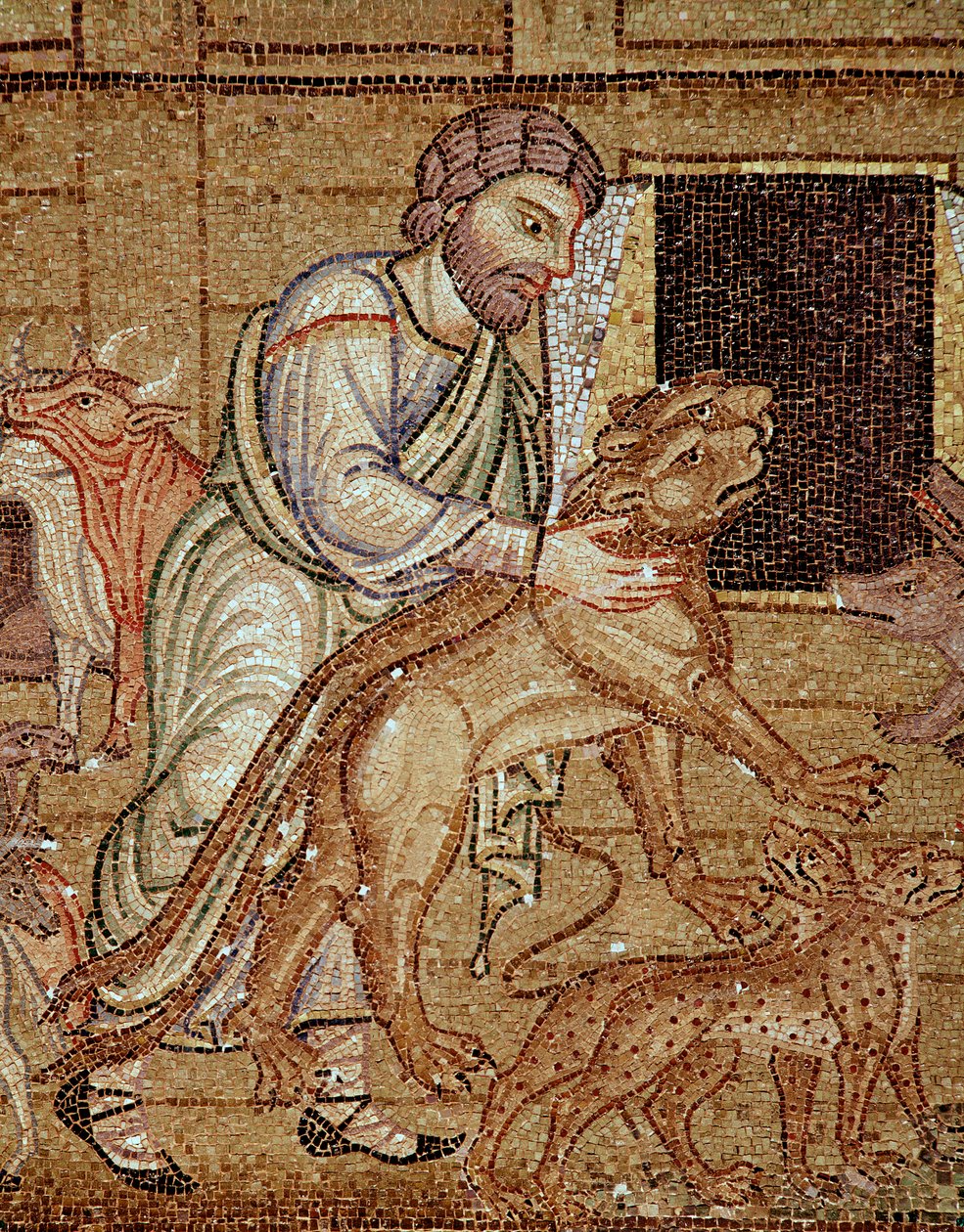 Noé élete, a bárka (mozaikrészlet alkotó: Veneto Byzantine School