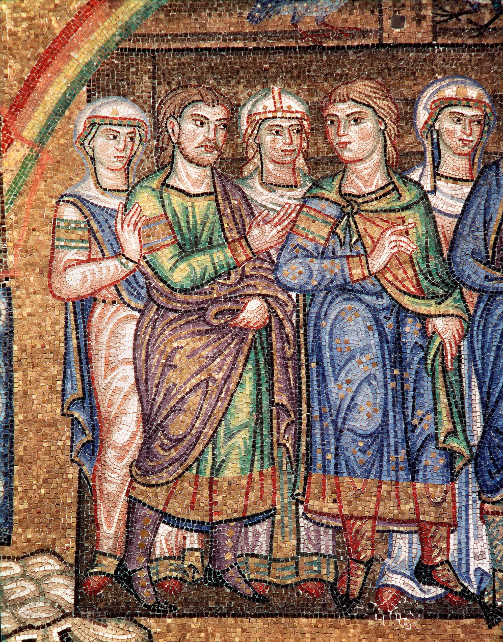 Noé élete, Noé fiai (mozaikrészlet alkotó: Veneto Byzantine School