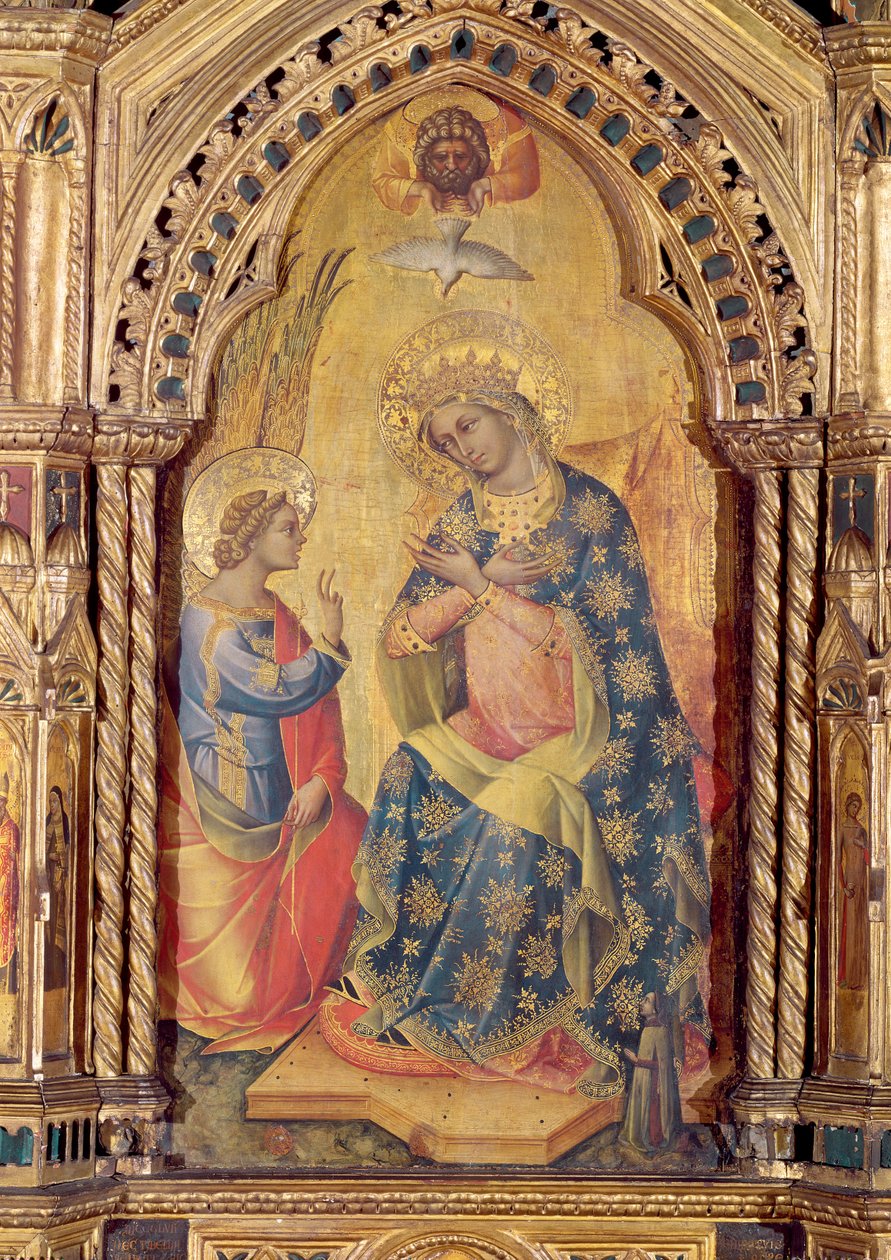 Az Angyali üdvözlet (a poliptichon része) alkotó: Lorenzo Veneziano