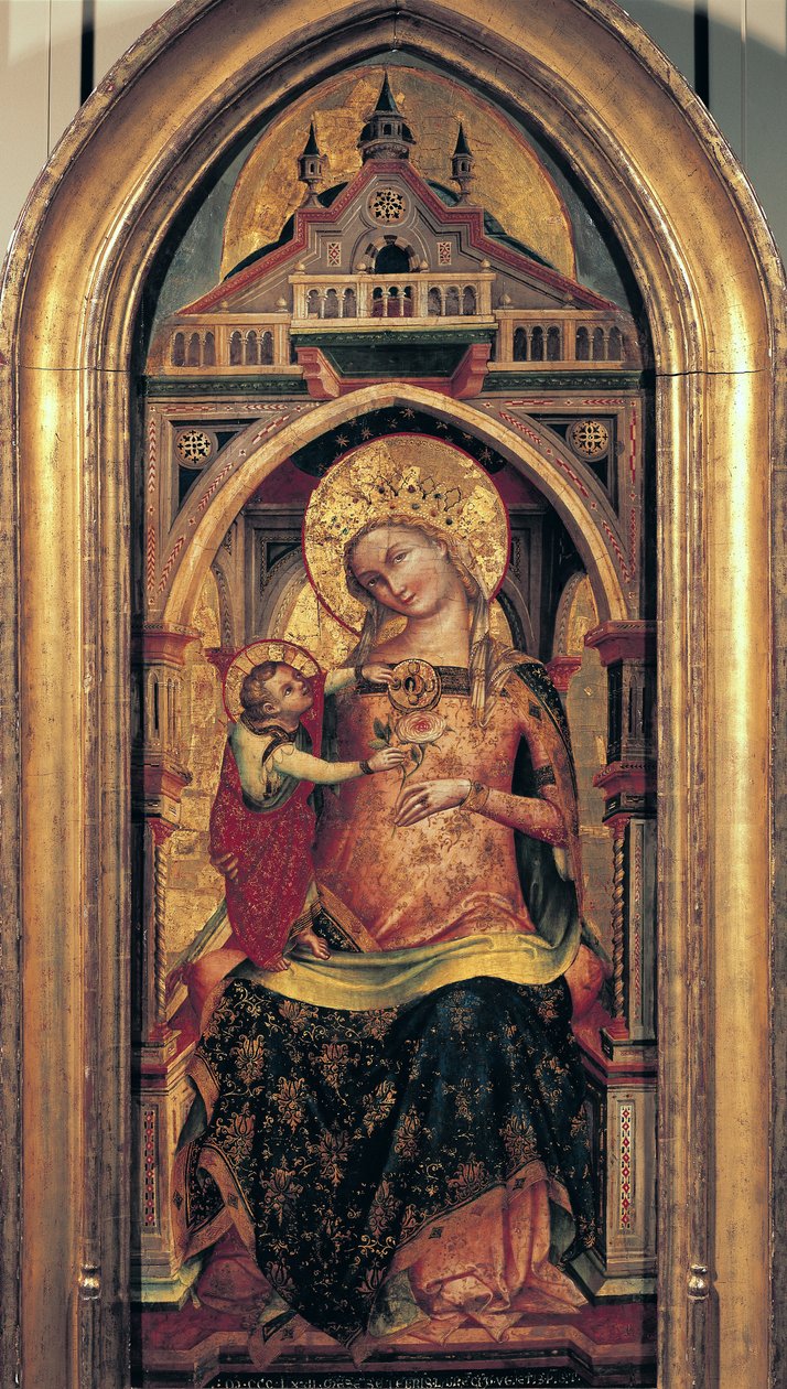A Szűz és a Gyermek, 1372 (tempera a panelen) alkotó: Lorenzo Veneziano