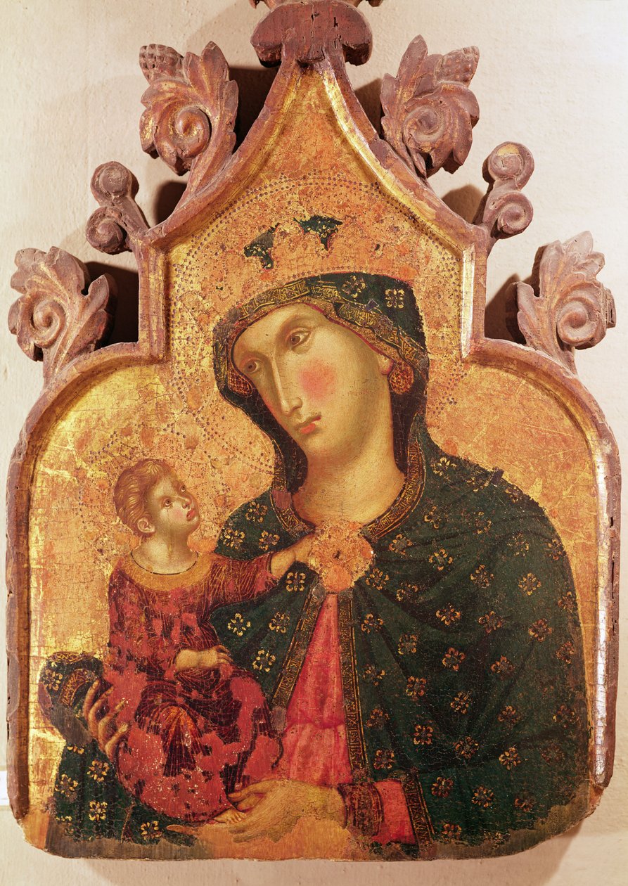 Szűz és gyermek (tempera a panelen) alkotó: Lorenzo Veneziano