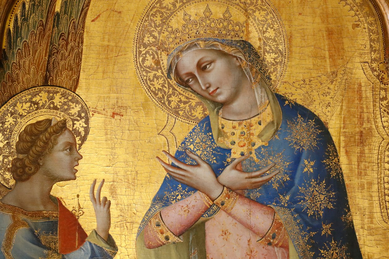 Az Angyali üdvözlet poliptichonja (Oroszlánpoliptichon) alkotó: Veneziano Lorenzo