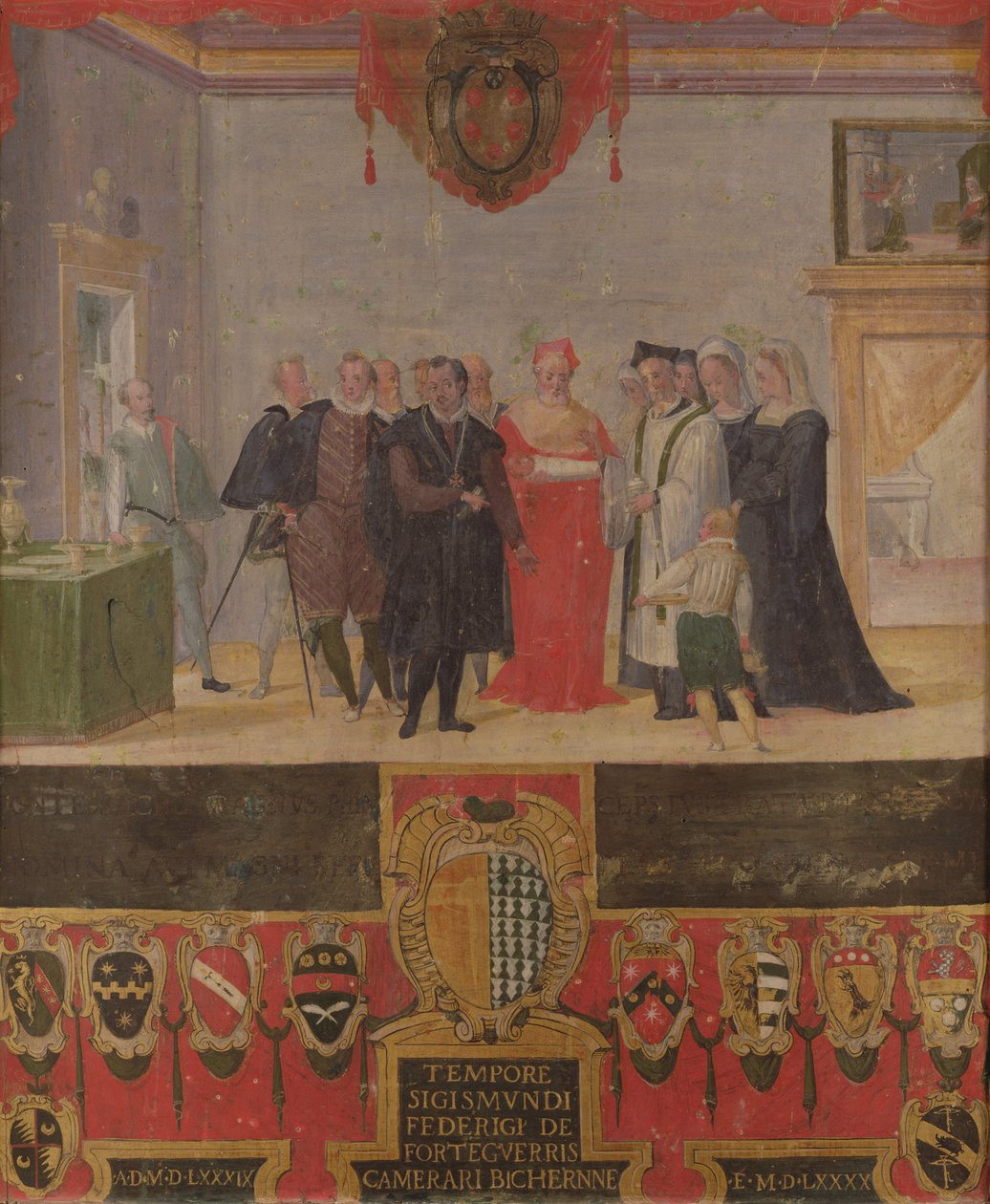 Cosimo II de Medici megkeresztelése 1589 alkotó: Ventura di Arcangelo Salimbeni