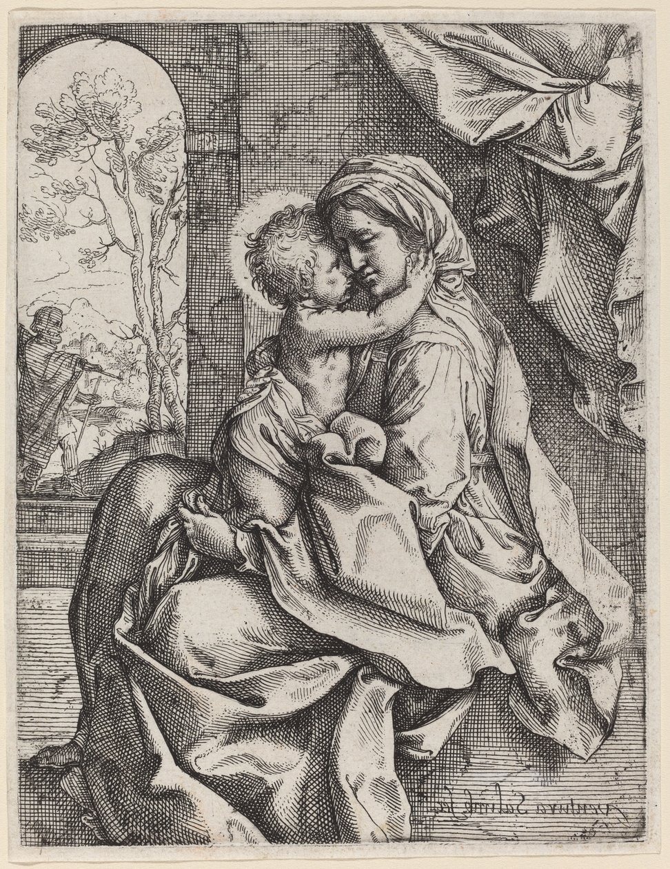Szűz és Gyermek alkotó: Ventura Salimbeni after Guido Reni