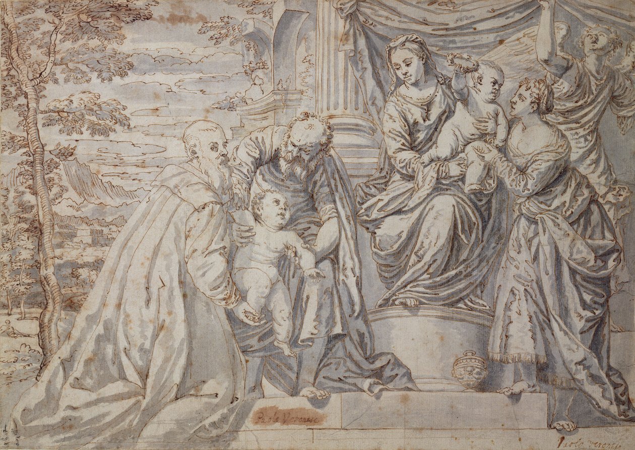 Figurák a teraszon alkotó: Paolo Veronese