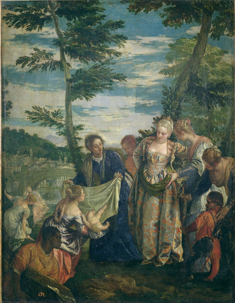 Mózes megmentve a Nílusból, 1580 alkotó: Paolo Veronese
