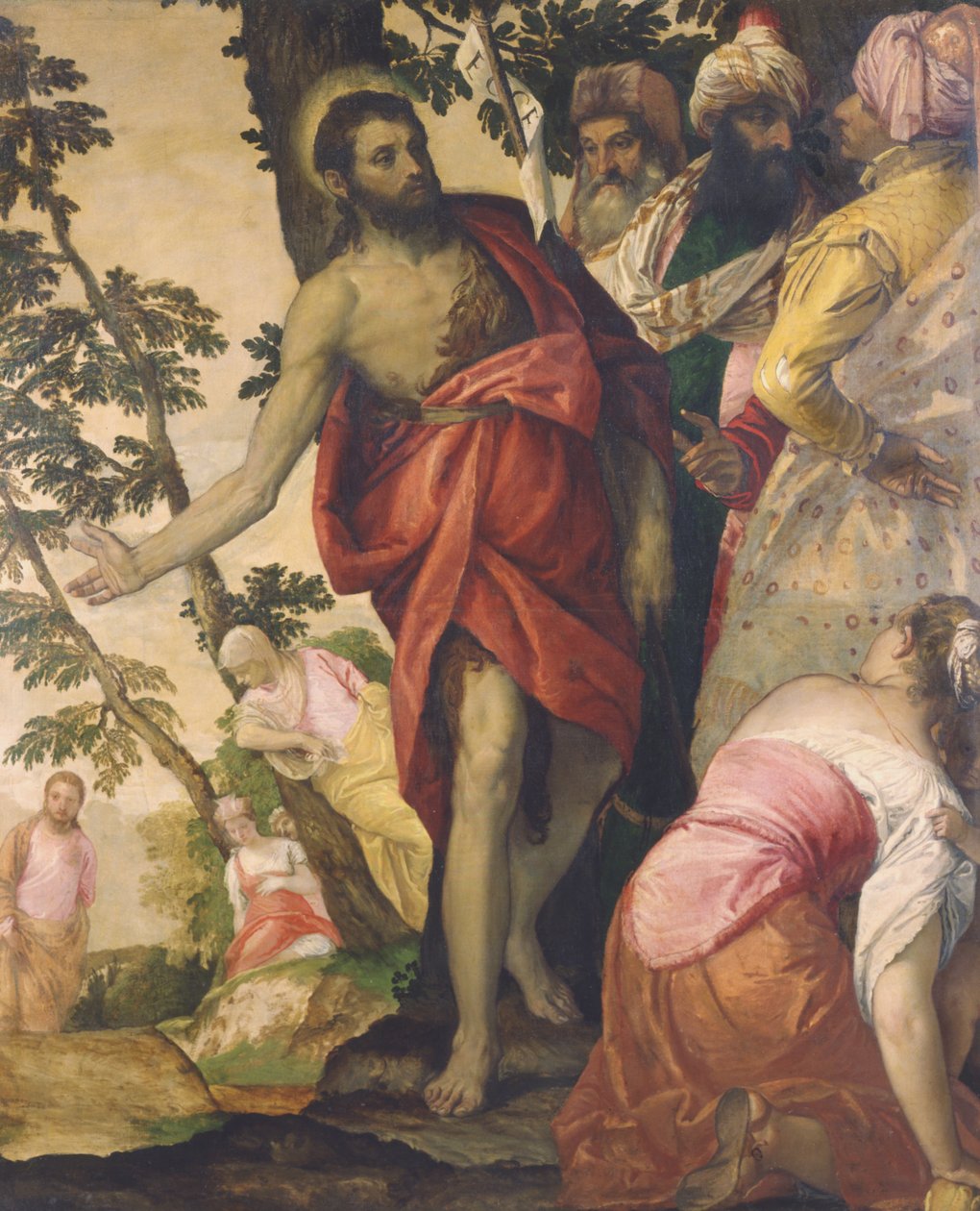 Keresztelő Szent János igehirdetés alkotó: Paolo Veronese