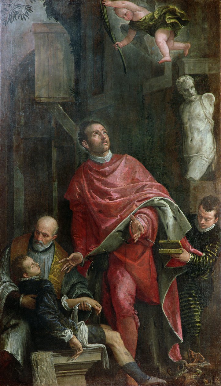 Szent Pantaleone gyermeket gyógyít, 1587 alkotó: Paolo Veronese