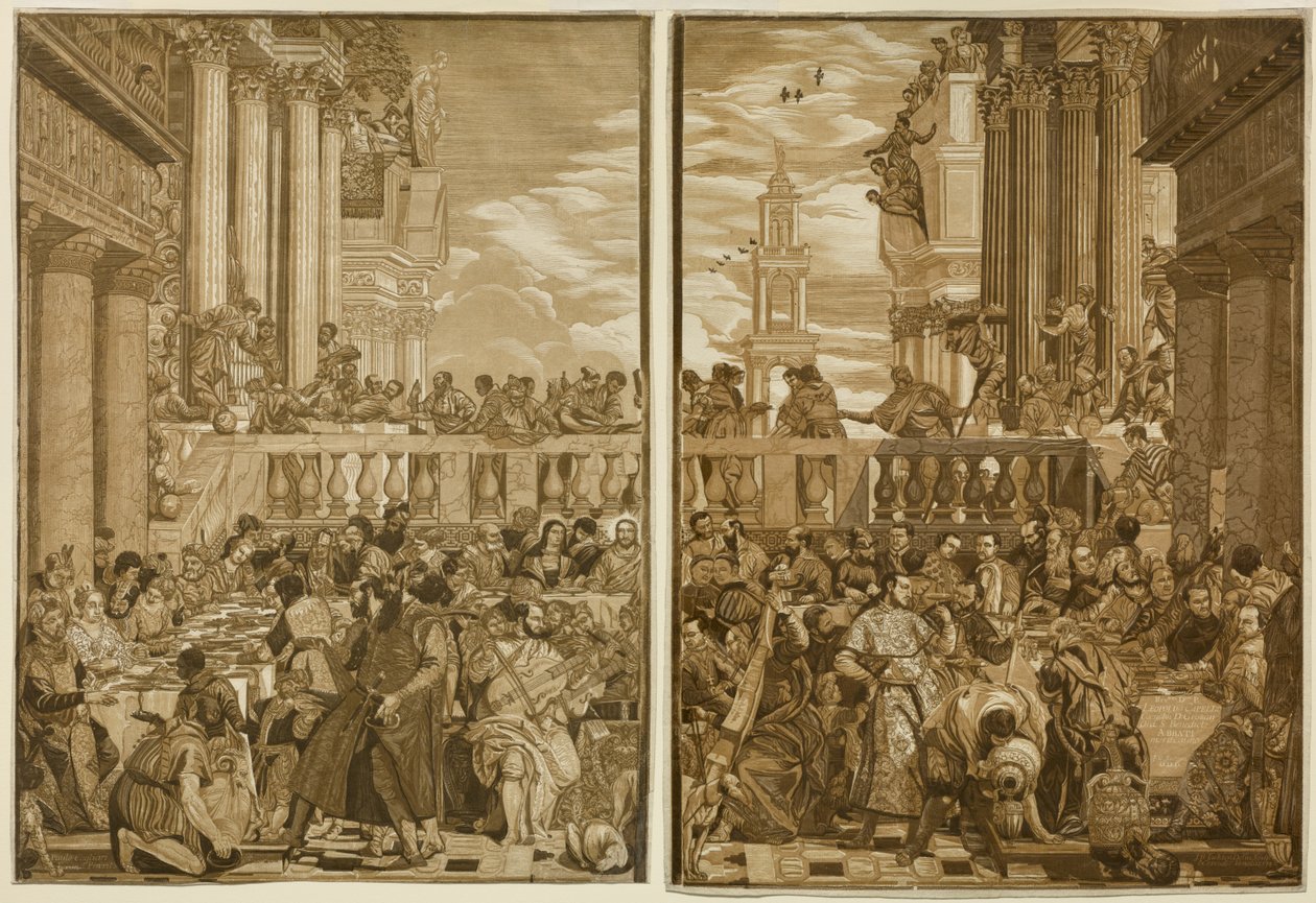 The Marriage at Cana, metszett John Baptist Jackson alkotó: Veronese