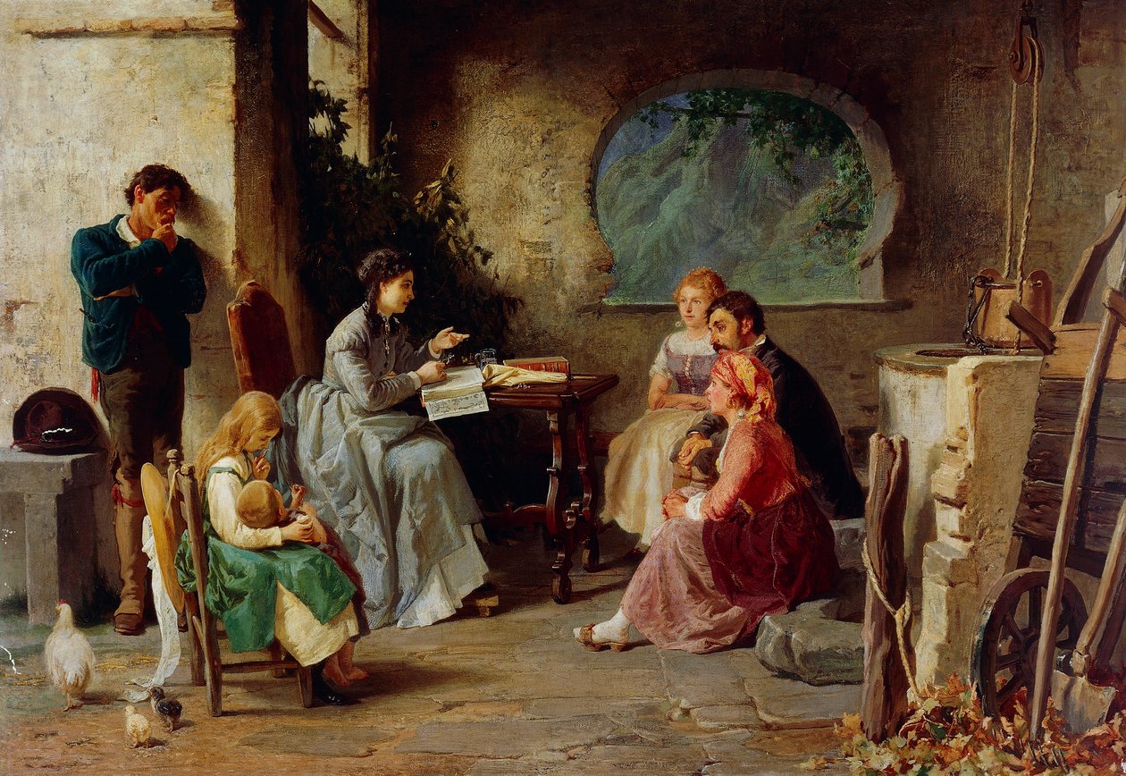 Botanika lecke, Vespasiano Bignami, ismertebb nevén Vespa (1841-1929), olaj, vászon, 84x119 cm, Olaszország alkotó: Vespasiano Bignami