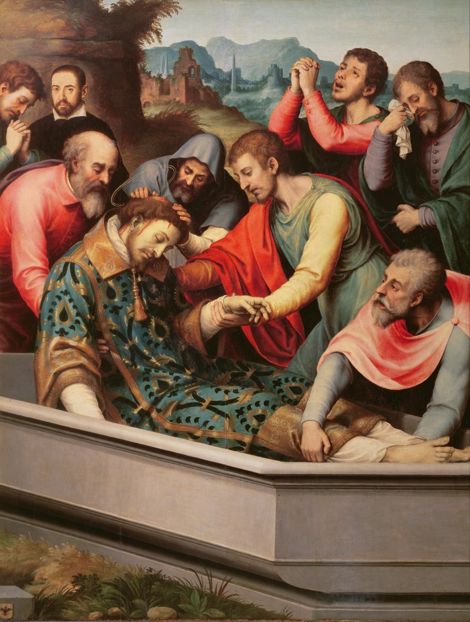 Szent Esteban temetése alkotó: Vicente Juan Macip