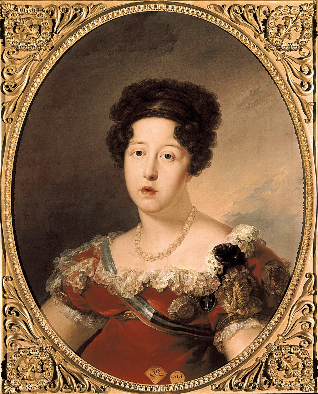 Dona Maria Isabel, Braganza. A portugál Mária Izabella (vagy Bragançai Mária Izabella) portréja alkotó: Vicente Lopez y Portana