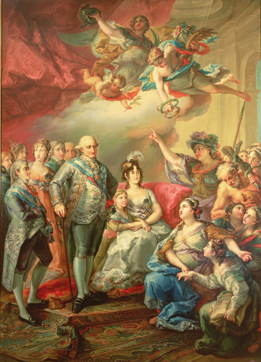 Tisztelgés IV. Károly és családja előtt alkotó: Vicente Lopez y Portana