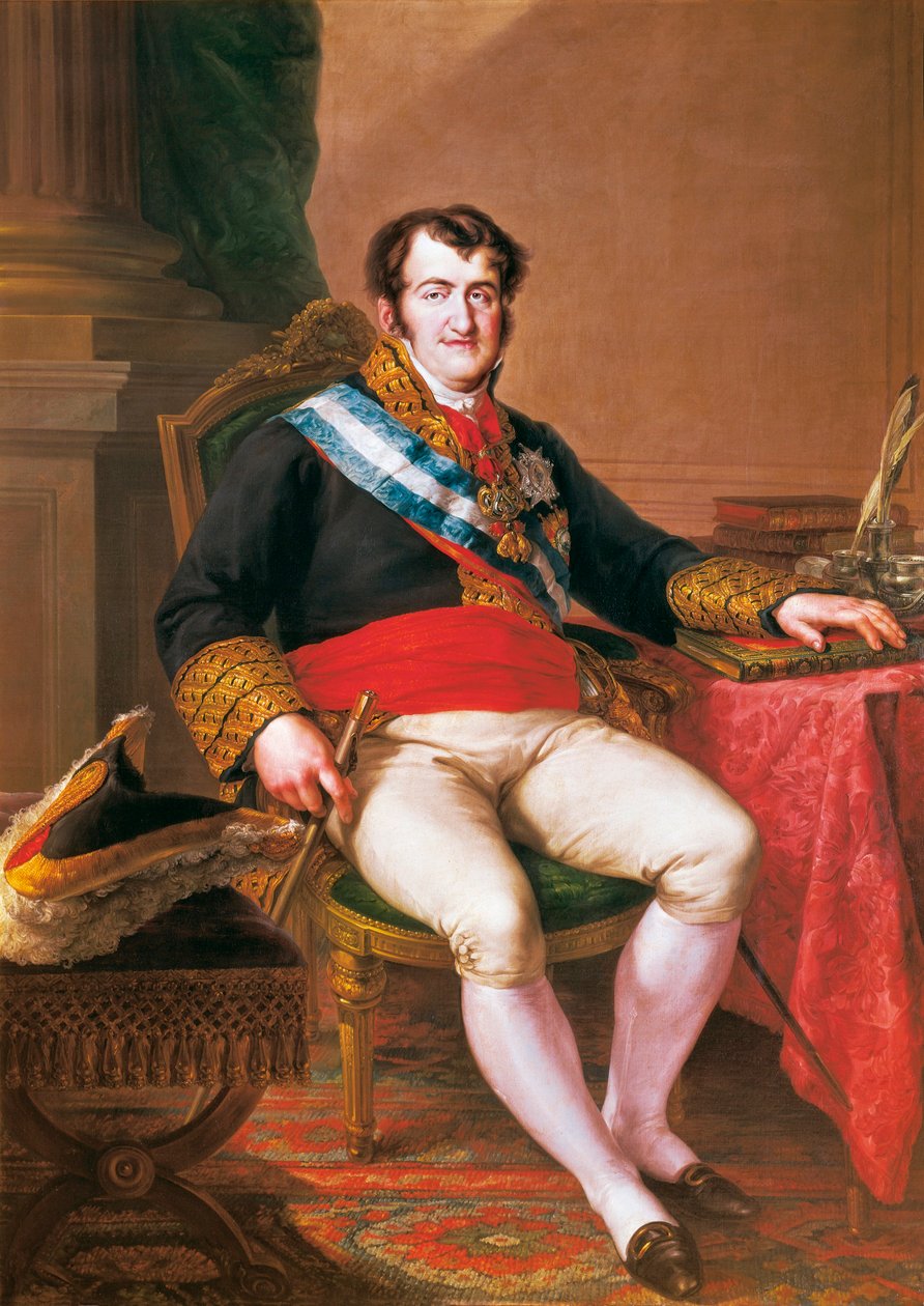 VII. Fernánd spanyol portréja (1784-1833) (olaj, vászon) alkotó: Vicente Lopez y Portana