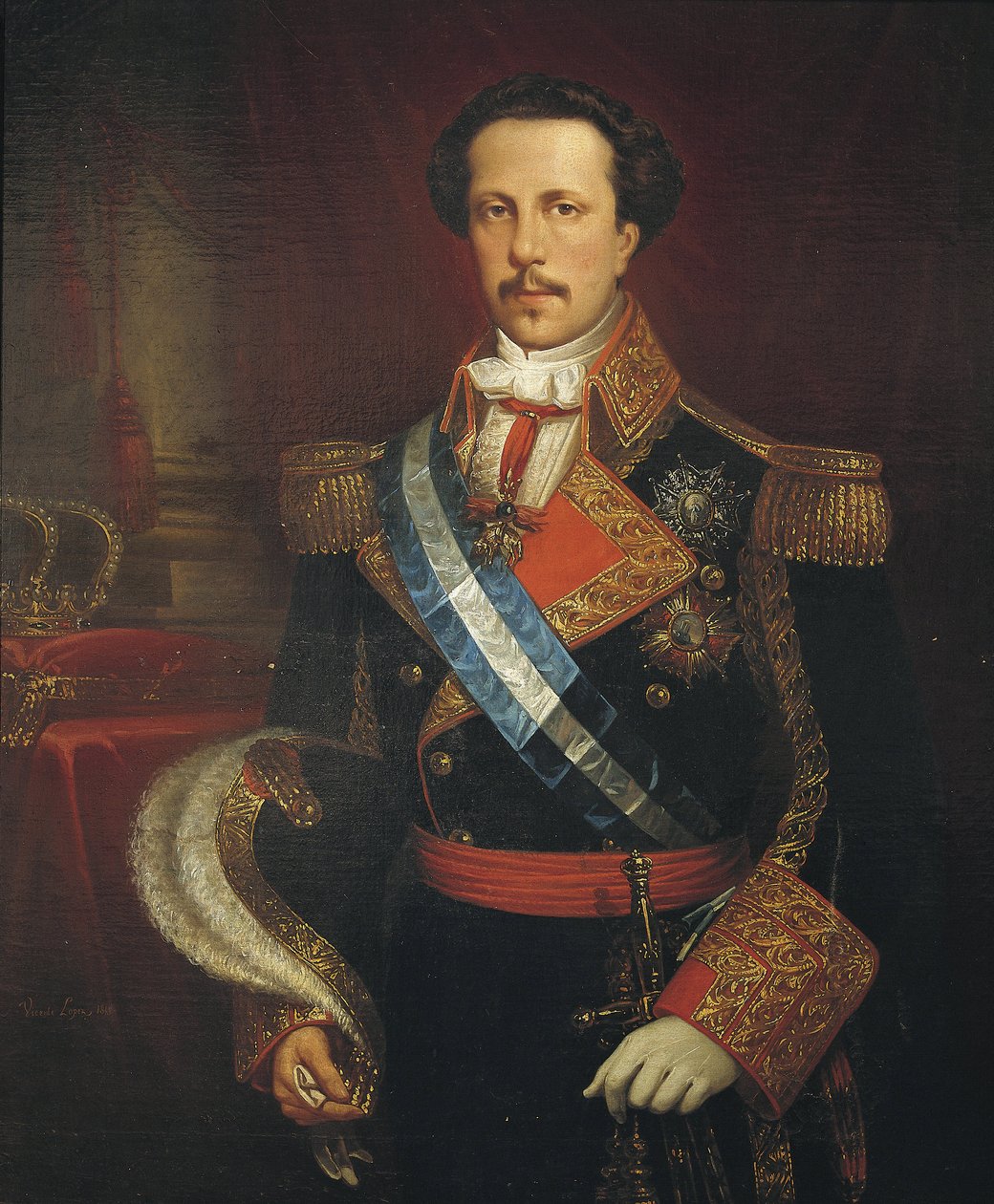 Asis de Bourbon Ferenc portréja. 1848 (olaj, vászon) alkotó: Vicente Lopez y Portana