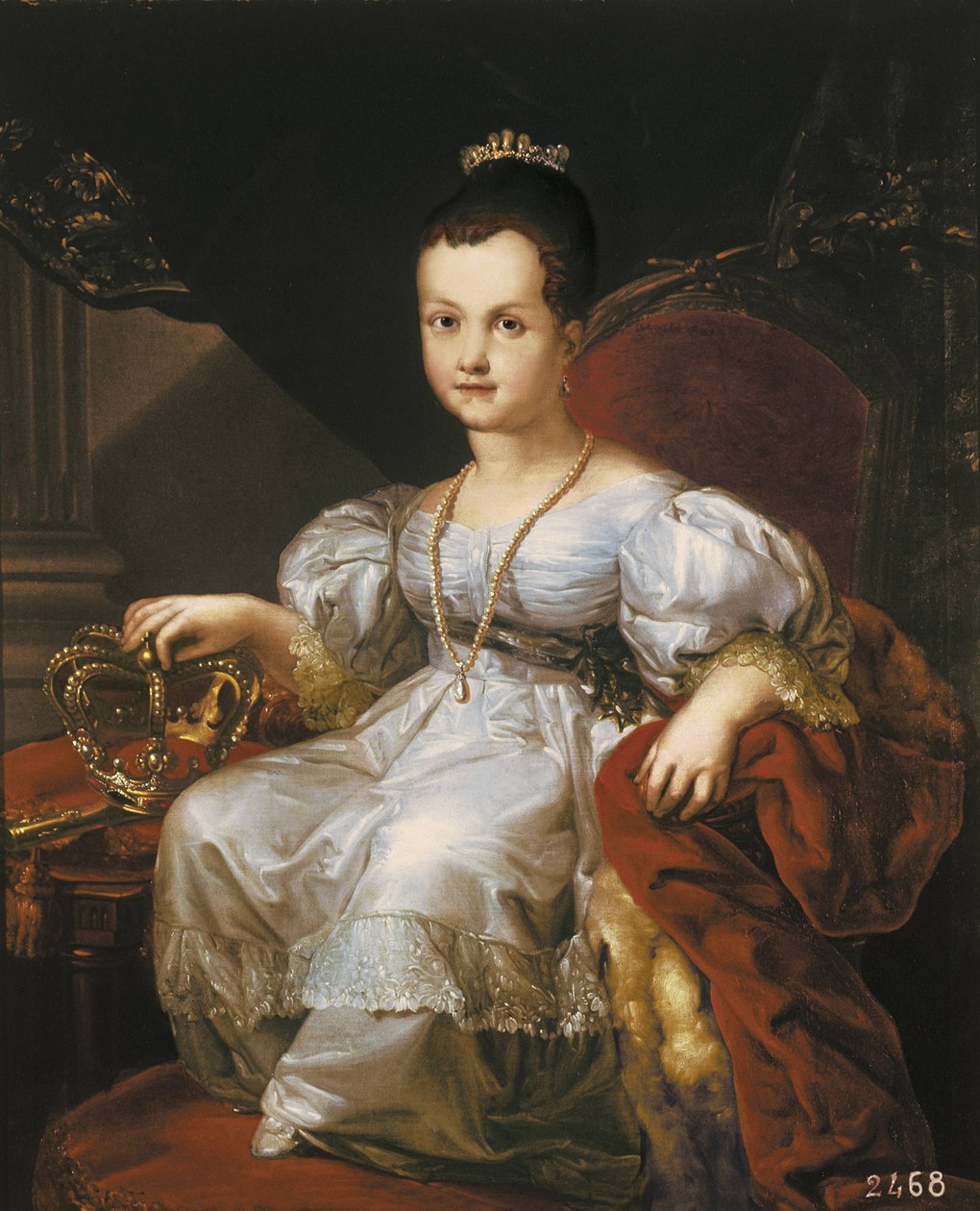 II. Izabella gyermekkori portréja (olaj, vászon) alkotó: Vicente Lopez y Portana