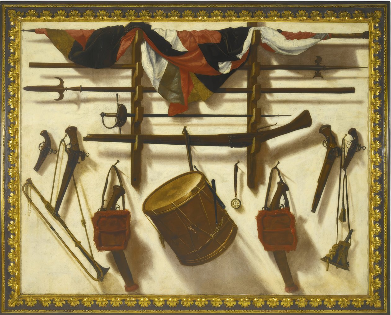 Trompe loeil fegyvertartóval alkotó: Vicente Victoria or Vitoria