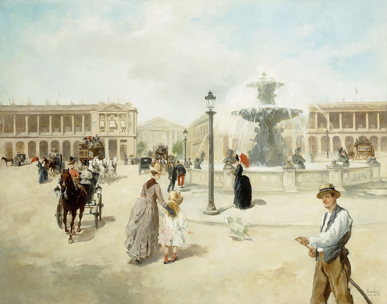 Place de la Concorde (olaj a fedélzeten) alkotó: Vicente de Paredes